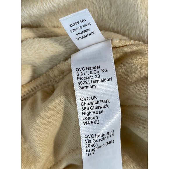 Cuddl Duds Double Plush Velour Tunic Shirt Size Large Button Front Soft Gold - Picture 6 of 7